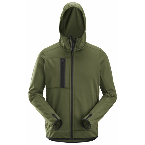 Snickers - AllroundWork, Full Zip Fleece Hoodie - Khaki Green