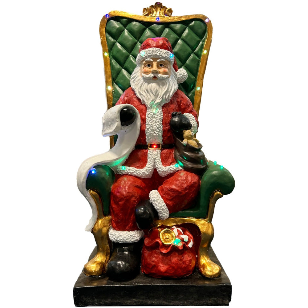 LED Lit Sitting Santa - 110cm