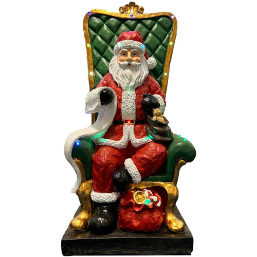 LED Lit Sitting Santa - 110cm