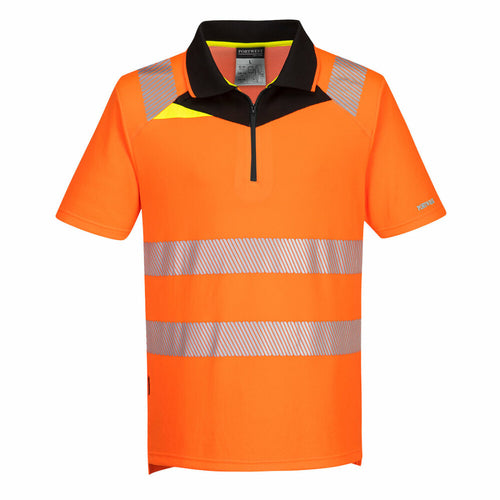 Portwest  - DX4 Hi-Vis Polo Shirt S/S - Orange/Black