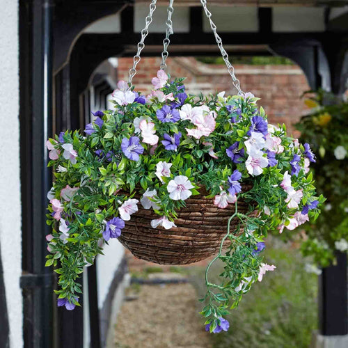 Faux Decor - Easy Basket - Petunias 30cm