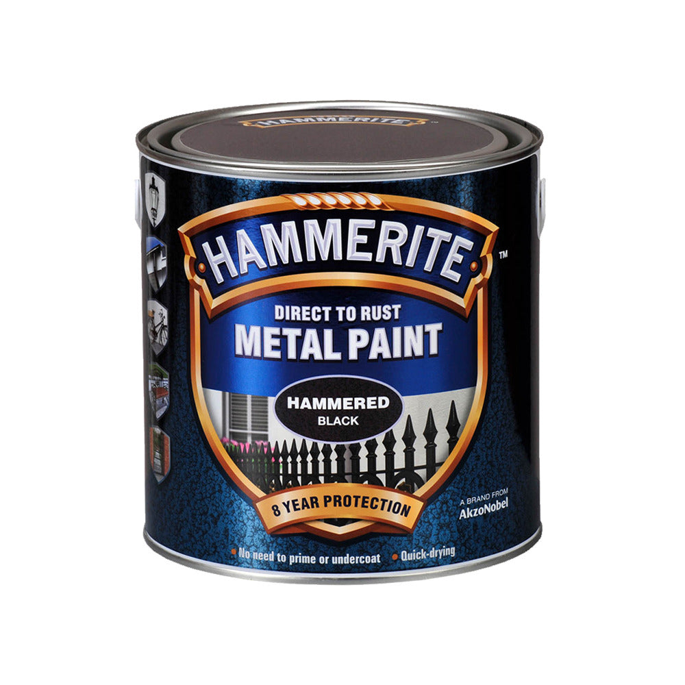 Hammerite Metal Paint Hammered Black 2.5L