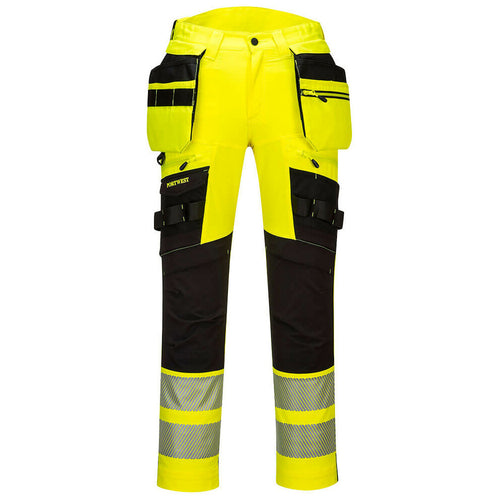 Portwest  - DX4 Hi-Vis Detachable Holster Pocket Trouser - Yellow/Black