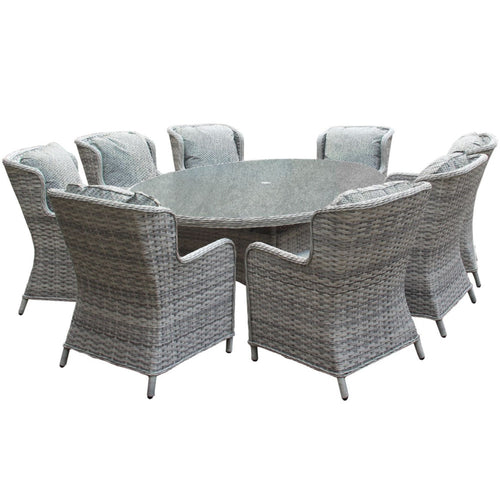 Yates 8 Seater Oval Dining Set - 2.2m