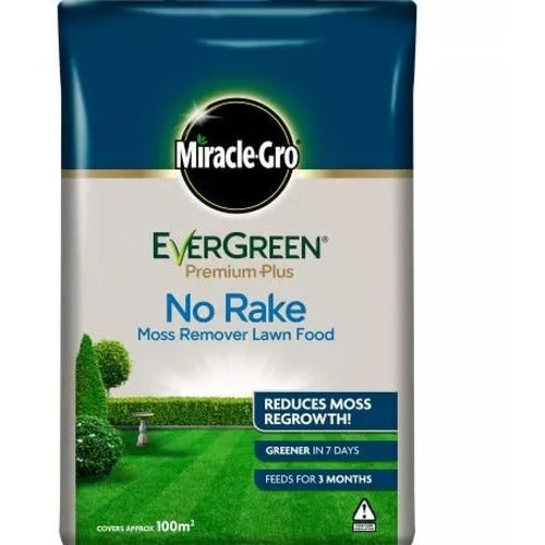 Miracle-Gro Premium Plus No rake moss remover lawn food 100m2