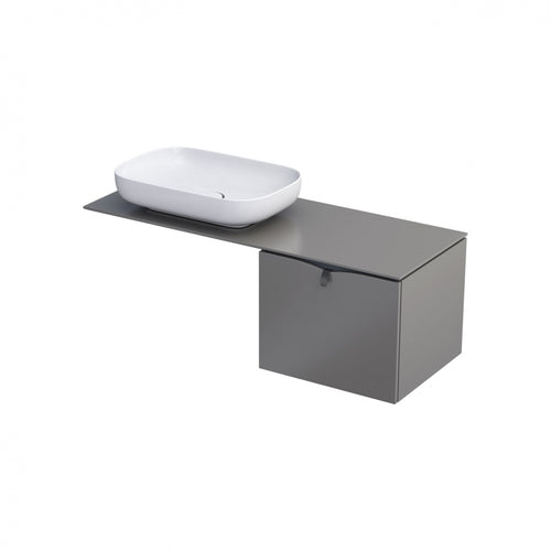 Armavit - 50cm 1 Drawer Vanity Unit - Warm Grey - (Exc Basin)