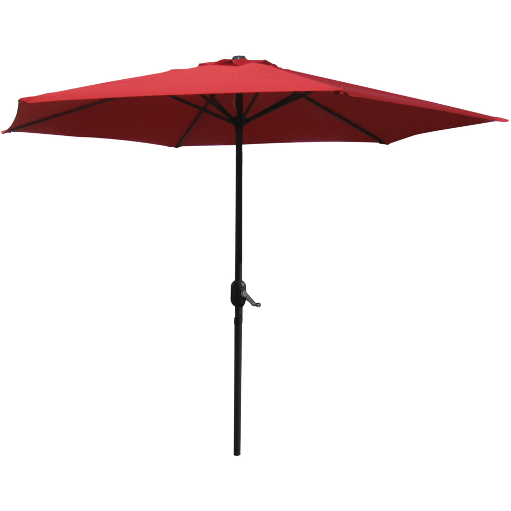 Crank & Tilt Aluminium Parasol Red - 2.7m