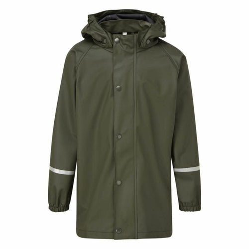 Fort Kids Splashflex PU Waterproof Jacket Olive Green - Age 13-14 Years