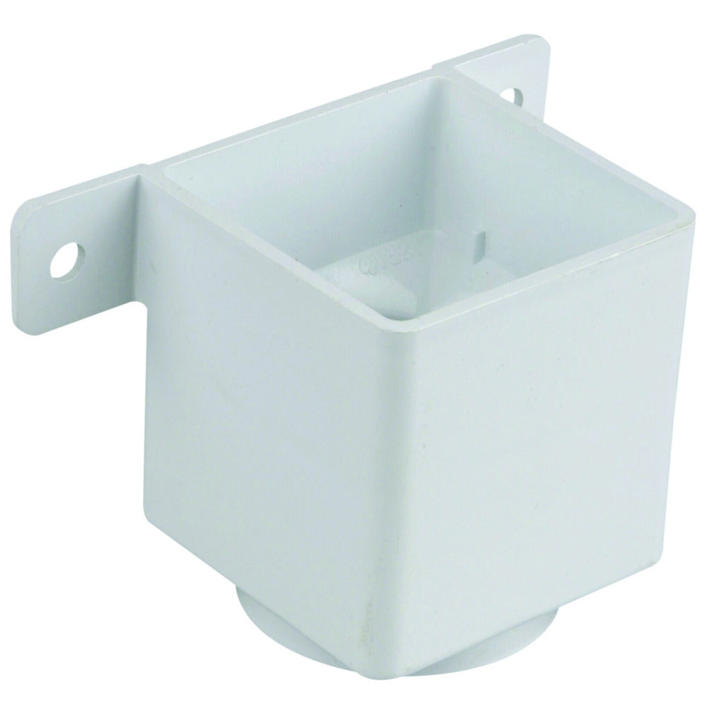 Rainwater SquareLine OsRSq PVC-U Pipe Connector & Bracket White 61mm