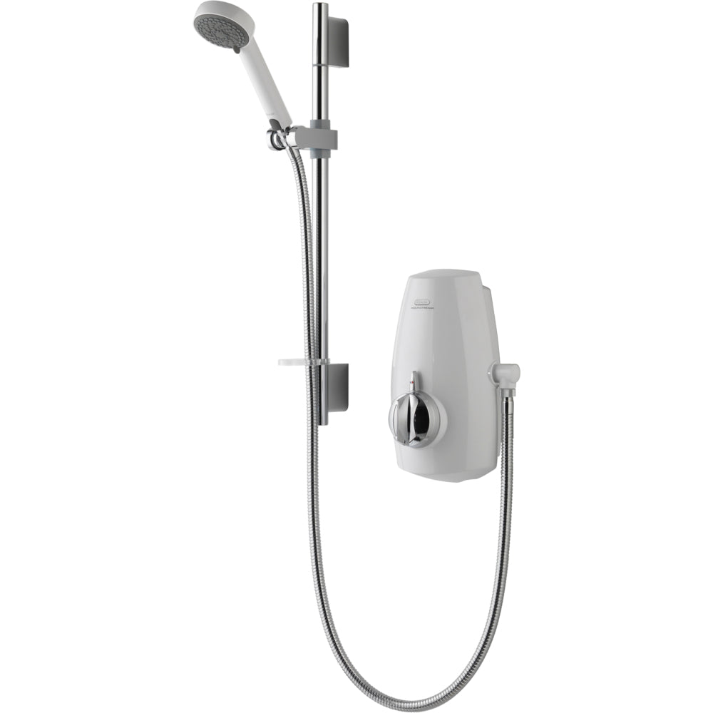 Thermostatic Power Shower (White/Chrome)