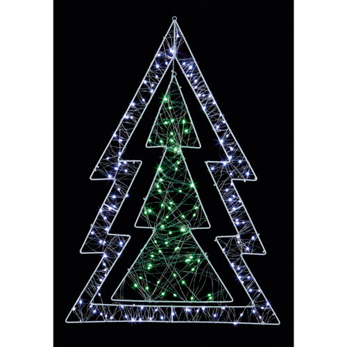 LED Pin Wire Xmas  Double Tree - 80cm