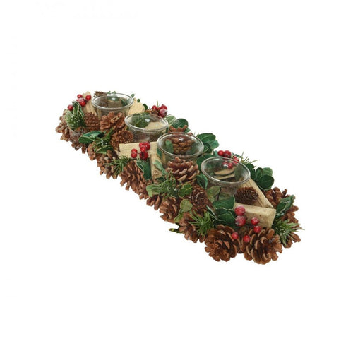 Decoris - 4 Tealight Pinecone