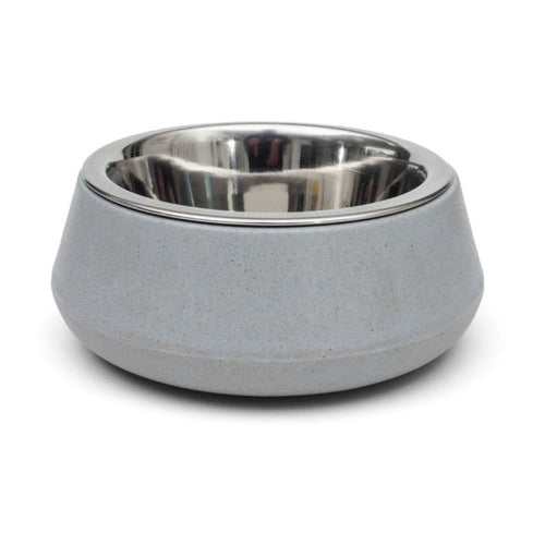 Zoon - FloorGrip Bamboo & SS Bowl - 14cm - Sky Blue