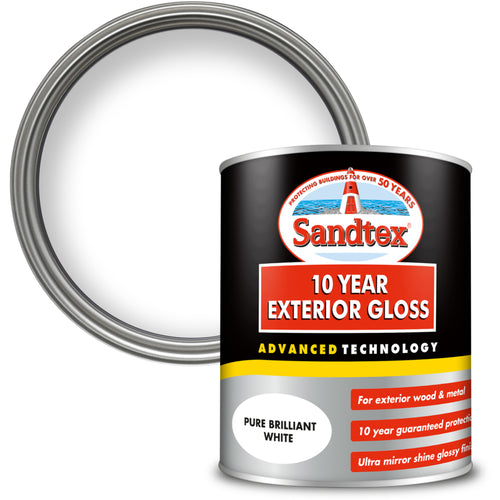 Sandtex 10 Year Gloss Brilliant White 750ml