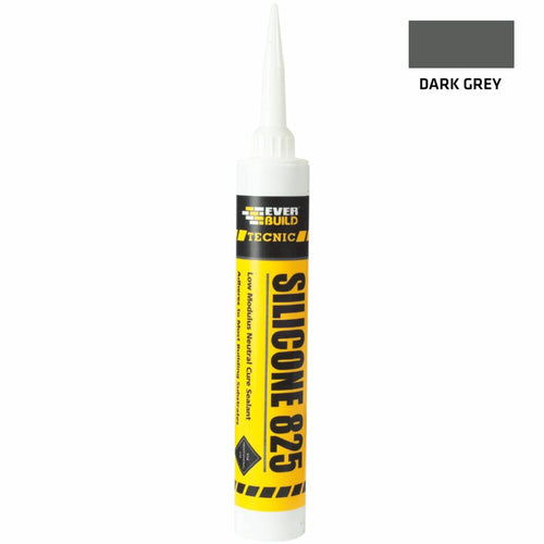 Everbuild Tecnic Silicone 825 Dark Grey - 380ml