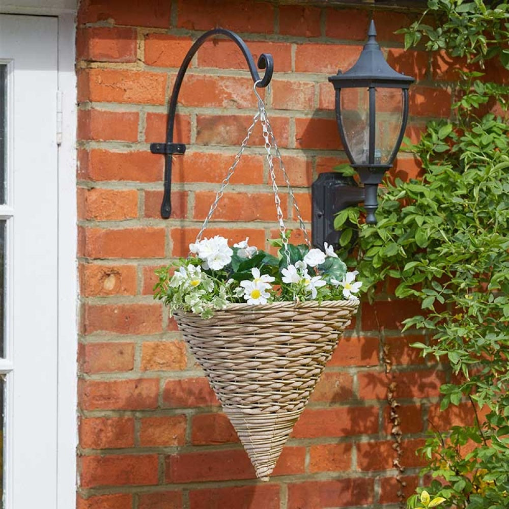 Smart Garden - 14in Faux Rattan Cone - Mocha