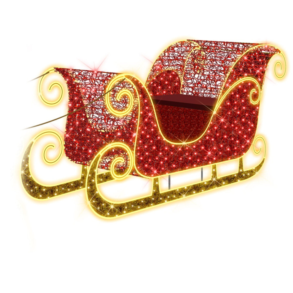 Festive LED Lit  Sleigh - 250 x 127cm