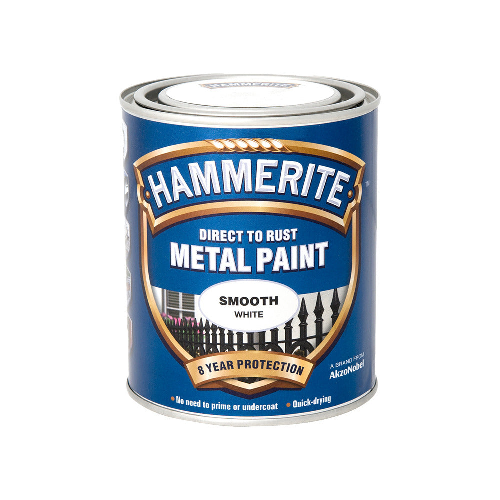 Hammerite Metal Paint Smooth White 250ml