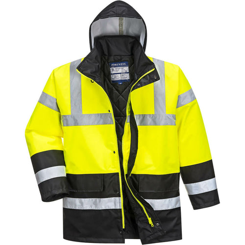 Portwest  - Hi-Vis Contrast Traffic Jacket - Yellow/Black