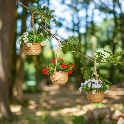 Faux Decor - Basket Bouquet - Blossom