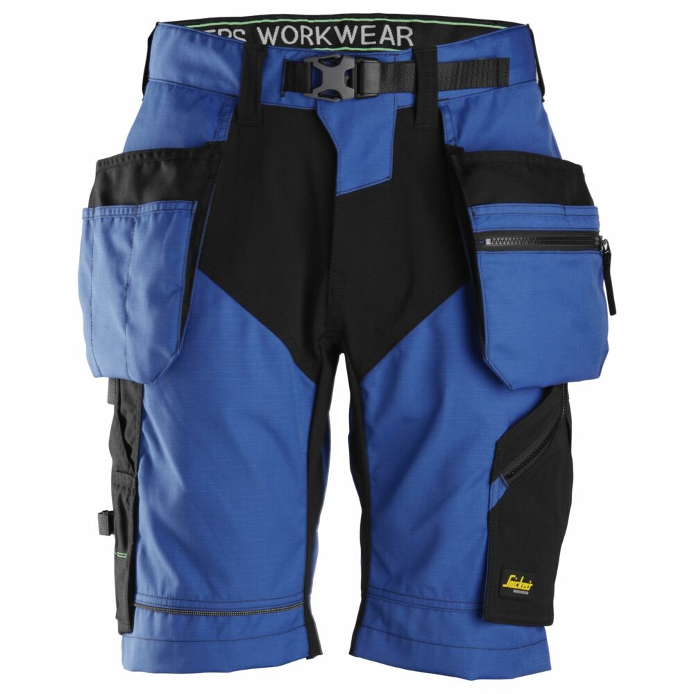 Snickers - FlexiWork, Work Shorts+ Holster Pockets - True Blue\\Black