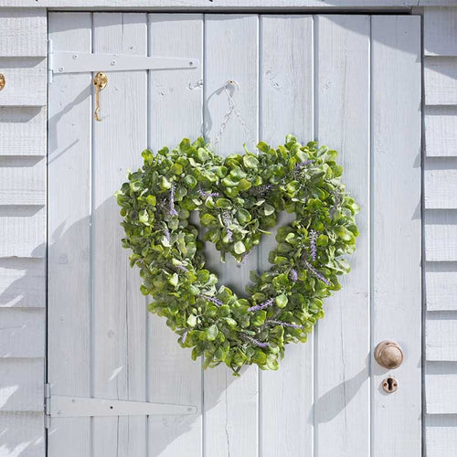 Faux Decor - Lavender Heart 40cm