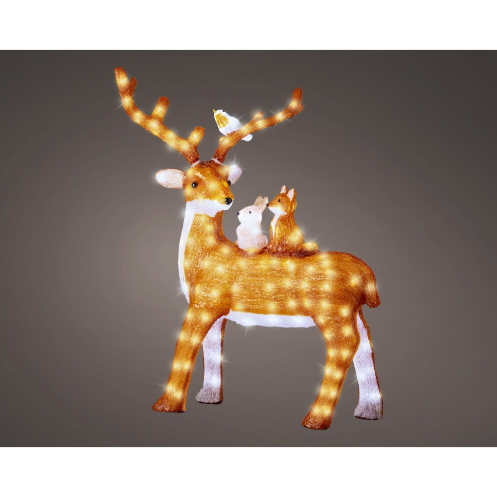 Lumineo LED Acrylic Standing Reindeer - 95cm