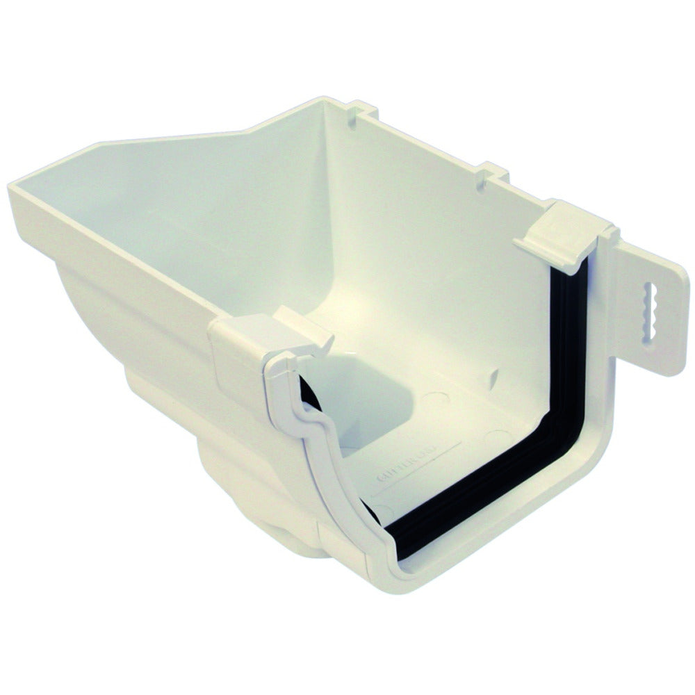 Rainwater StormLine OsRSt PVC-U Stop end Outlet Left Hand White 111mm
