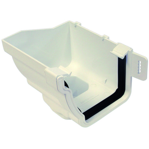 Rainwater StormLine OsRSt PVC-U Stop end Outlet Left Hand White 111mm