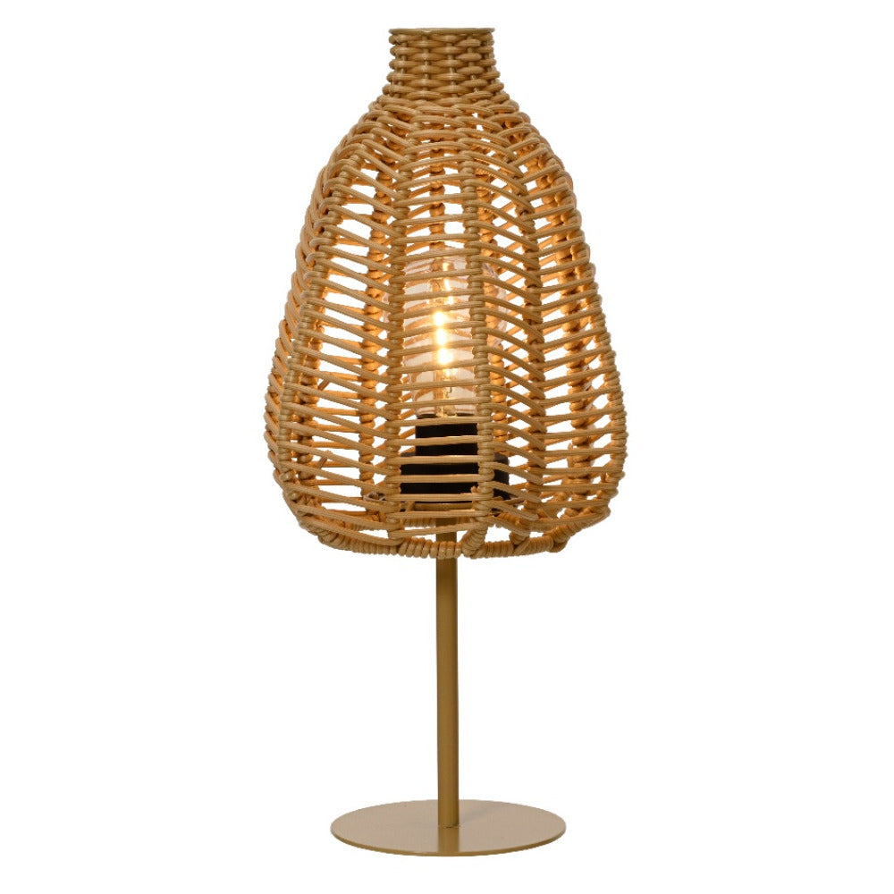 Lumineo Battery Operated LED Wicker Table Lamp