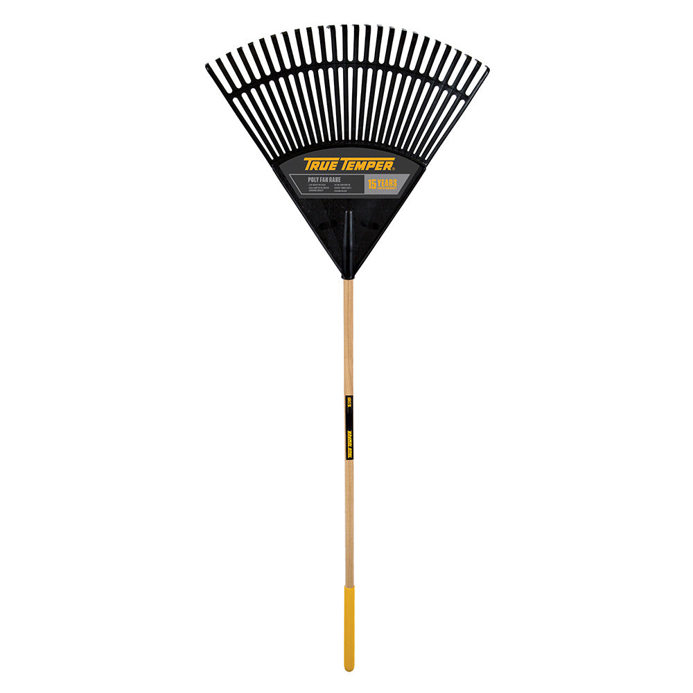 True Temper Poly Fan Leaf Rake 60cm 26 Tooth