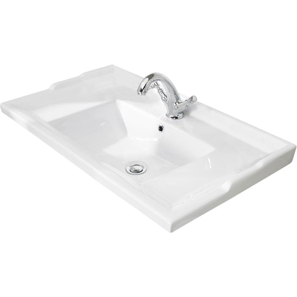 Traditional 800mm 1 Taphole Ceramic Basin