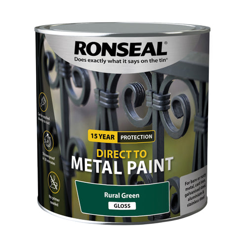 Ronseal Direct to Metal Paint Rural Green Gloss 2.5L