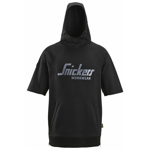 Snickers - Logo Hoodie Short Sleeve - Black