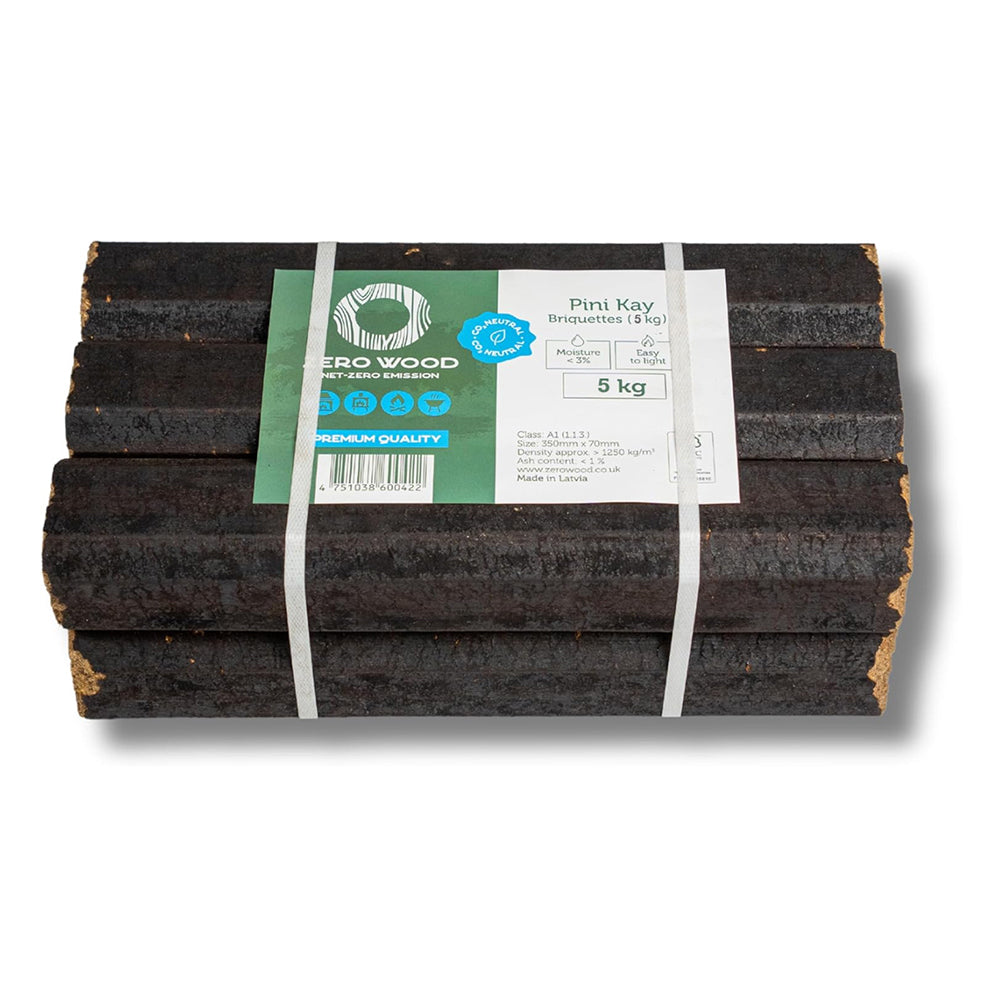 Zero Wood oak Heat Log Briquettes - 5kg