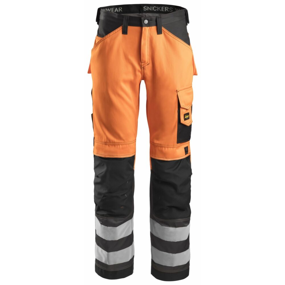 Snickers - High-Vis Trousers Class 2 - High vis orange\\Muted Black