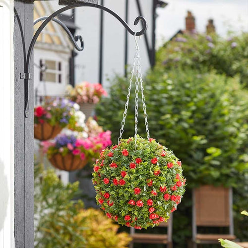 Faux Decor - Red Rose Ball 30cm