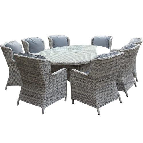 Eden Rose 8 Seater Oval Dining Set - 2.2m