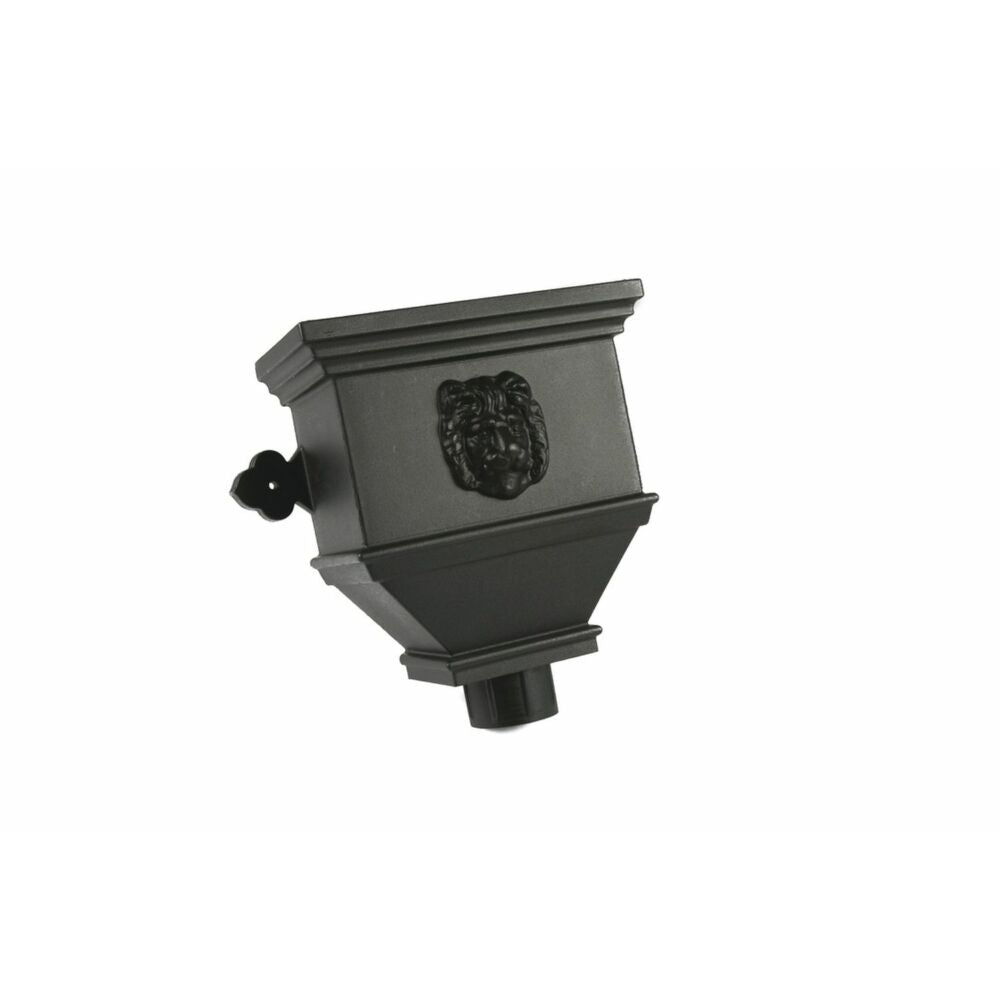 Brett Martin - 105mm Cast Iron Style Lge Bath Hopper Lion Anthracite Grey