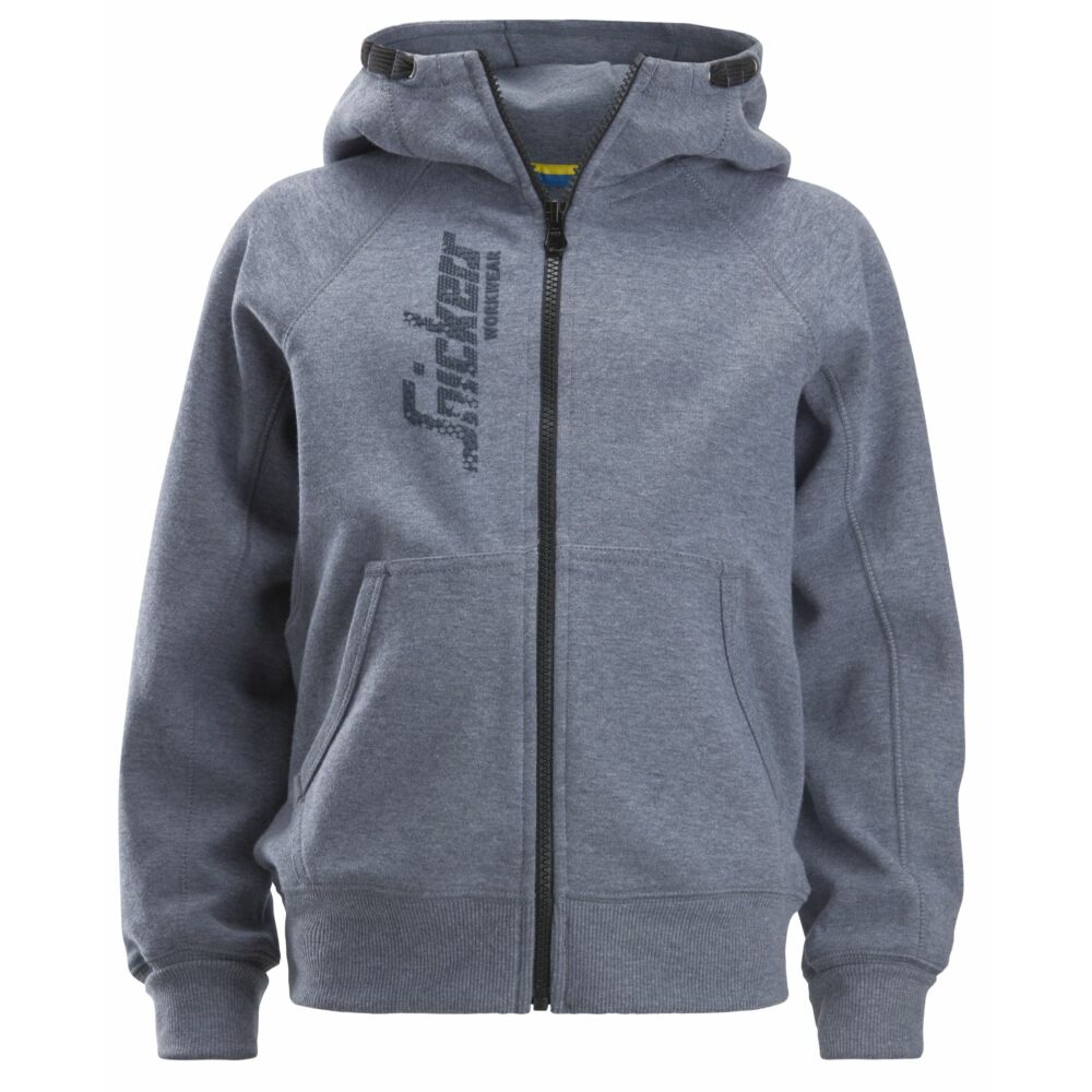 Snickers - Junior Logo Full Zip Hoodie - Dark Blue Melange