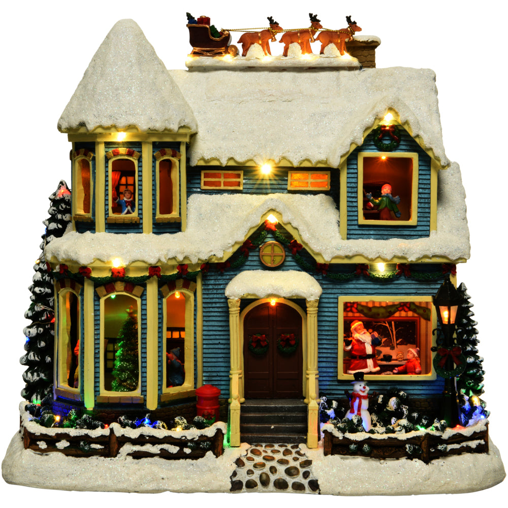 LED Winter House Scene  -  32.5cm