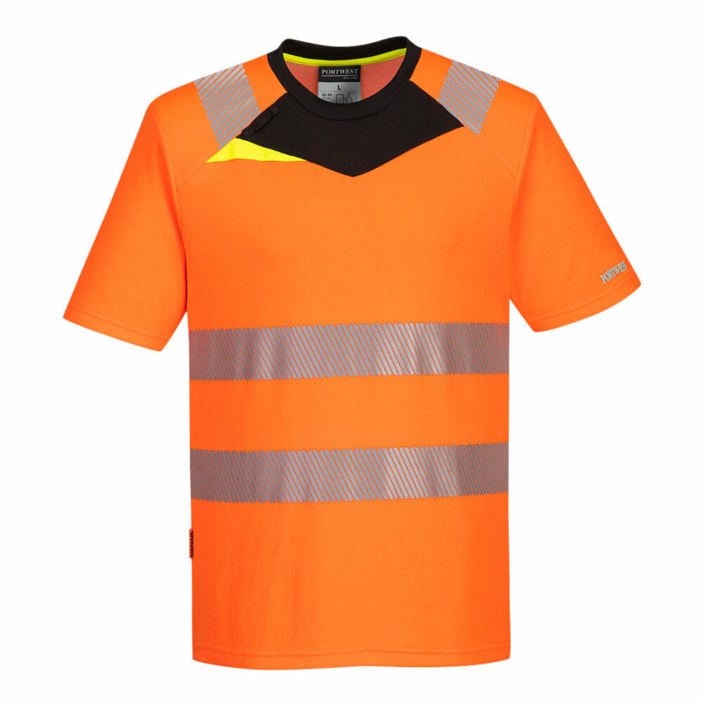 Portwest  - DX4 Hi-Vis T-Shirt S/S - Orange/Black