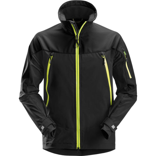 Snickers - FlexiWork, Soft Shell Stretch Jacket - Black