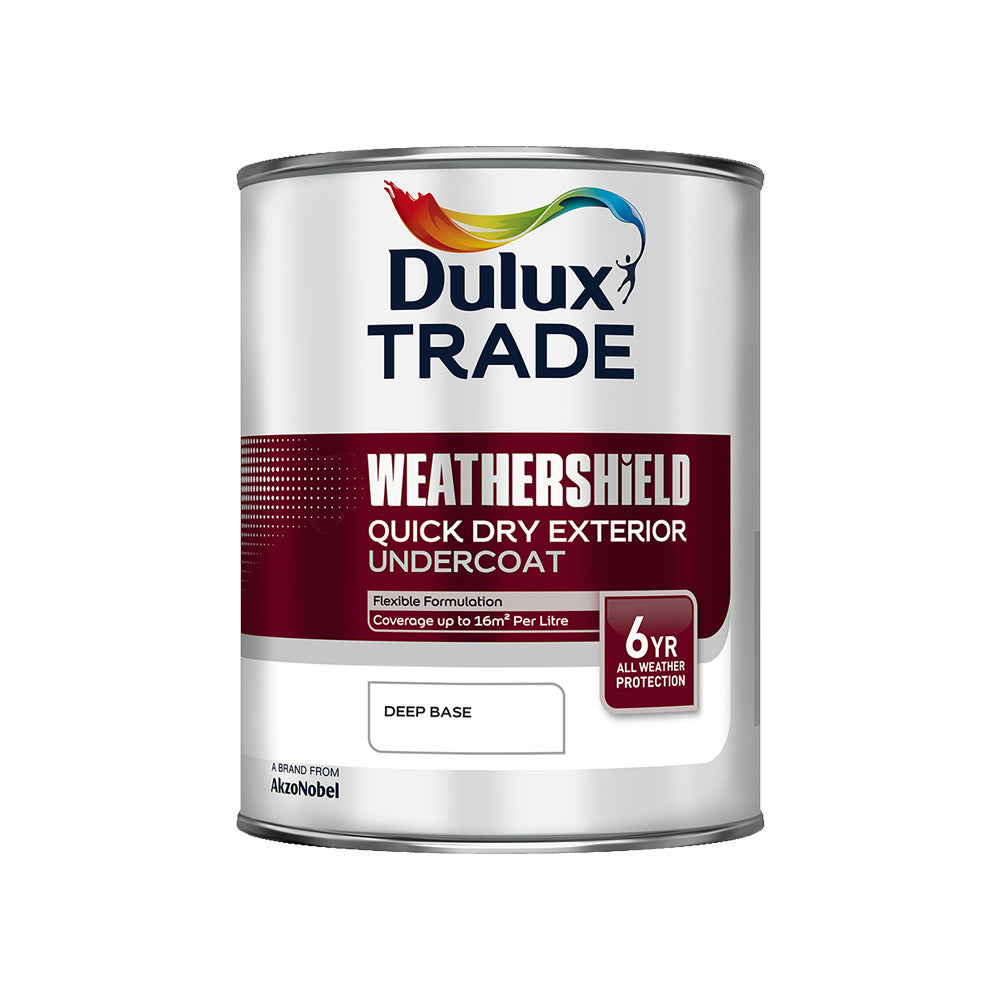 Dulux Trade Weathershield Quick Dry Exterior Under Coat Deep Base 1L