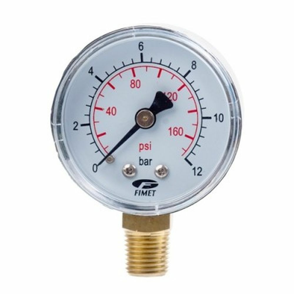 South Coast Plumbing - Press.Gauge - 1/4\ BSP 0-6 Bar Case 50mm