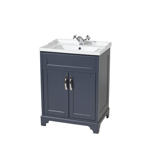 Woodbridge 700mm Floor Standing Unit & Washbasin Slate