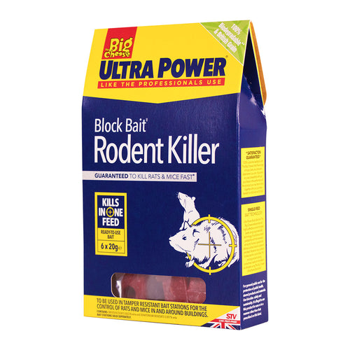 Block Bait Rodent Killer Station Refills 6 x 20g Blocks - STV567