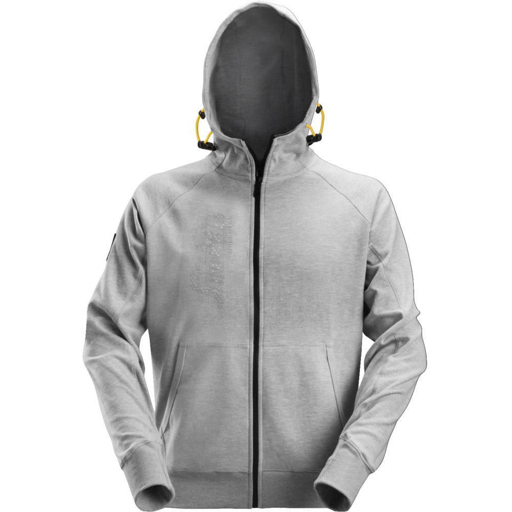 Snickers - Logo Full Zip Hoodie - Grey Melange