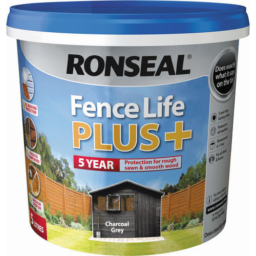 Ronseal Fence Life Plus Charcoal Grey 5L