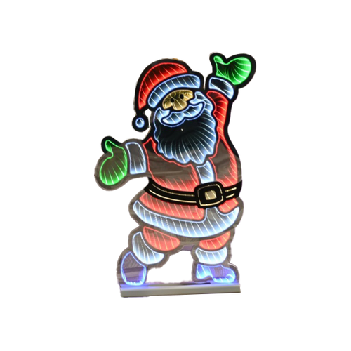 Standing Santa Infinity Mirror Light - 60cm